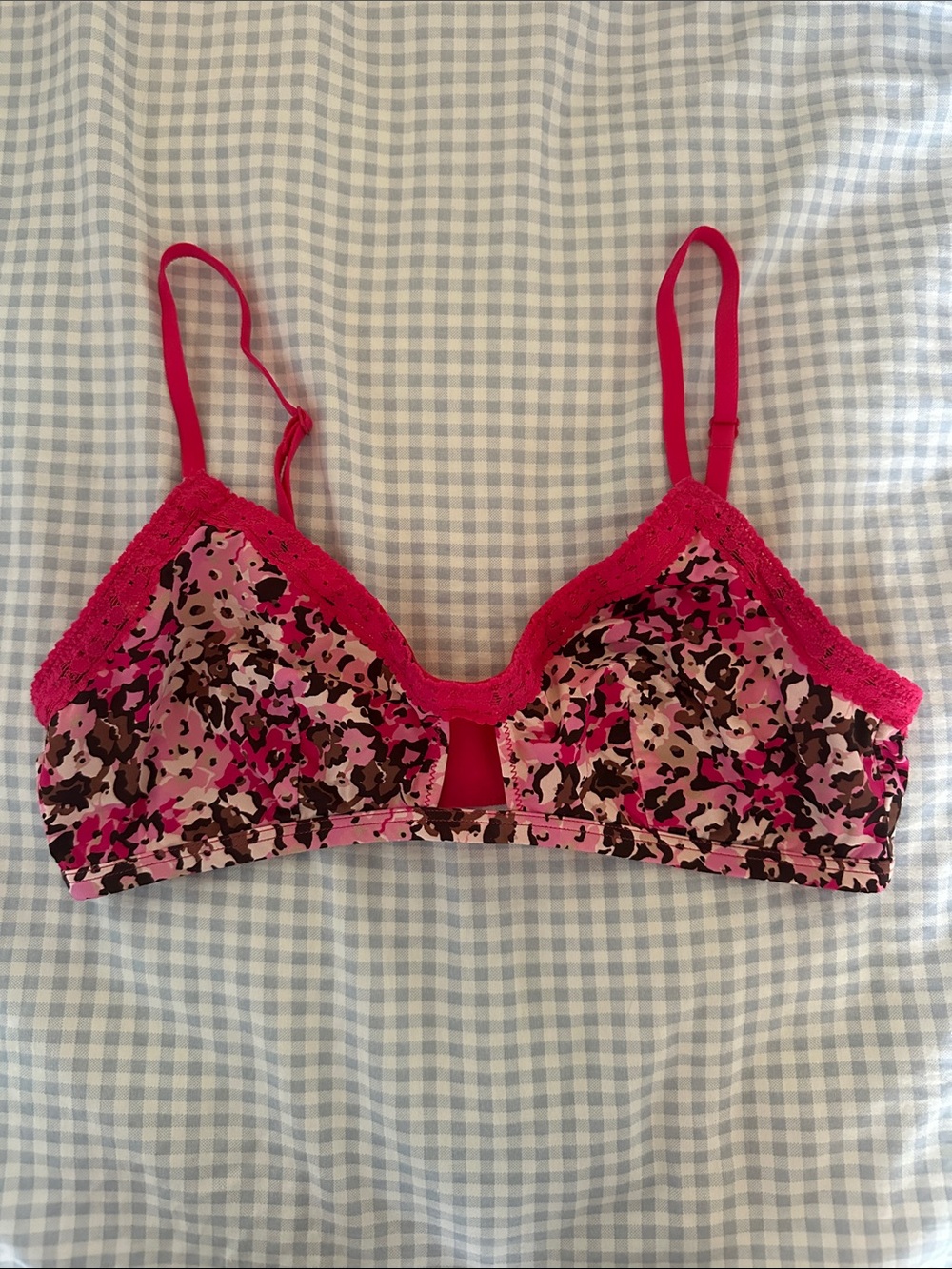 Aerie Smoothez Pink Floral Cutout Bralette | S